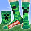 Minecraft Creeper Cubed Character Design Gaming Adult Crew Socks - 4 of 4