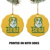 Siena College Primary Logo Porcelain Scalloped Holiday Christmas Tree Ornament  2.8" (7.1 cm) - 2 of 4