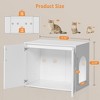 Cat Litter Box Enclosure Furniture, Hidden Wooden Litter Box Cabinet with Side Table Design - 2 of 4