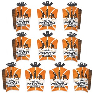 Big Dot of Happiness Basketball - Let The Madness Begin - Table Decorations - College Basketball Party Fold and Flare Centerpieces - 10 Count - 1 of 4