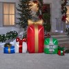 Gemmy Inflatable Fuzzy Gift Box Scene 7.5 FT Length - image 2 of 3