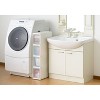 JEJ Astage Set of 2 Slim Drawer C Reinforced 4 Shelf Compartment Sleek Narrow Space Design White Clear - 3 of 4