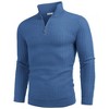 COOFANDY Men's Quarter Zip Sweaters Slim Fit Lightweight Cotton Knitted Casual Mock Neck Pullover Sweaters - 4 of 4