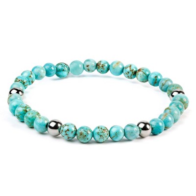 ELYA Women's Turquoise Beaded Stainless Steel Bracelet