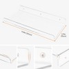 Unique Bargains Clear Acrylic Floating Wall Mounted Shelves for Bathroom and Living Room - 2 of 4