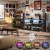 Aheaplus 4-Tier Wooden AV Component Media Stand Stereo Cabinet with Power Outlets and LED Lights - 4 of 4