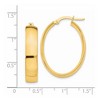 Black Bow Jewelry 5.75mm, 14k Yellow Gold Oval Hoop Earrings, 30mm (1 1/8 Inch) - 4 of 4