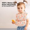KeaBabies 3pk Presto Baby Bibs Waterproof with Food Catcher, Lightweight Toddler Bibs for Eating - 2 of 4