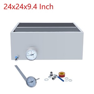 24"x24"x9.4" Divided Maple Syrup Evaporator Pan Stainless Steel With Thermometer &Valve - 1 of 4