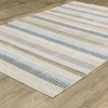 Captiv8e Designs Clara Textural Geometric Striped Ivory Rug - 2 of 4