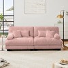 Modular Chenille 2 Seater Sofa with Bolster Arms and Extra Deep Cloud Seat, 94.4" Sectional for Living Room-3irtyhousy - 2 of 4