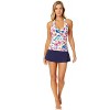 Women's Watercolor Paisley Marilyn Halter Tankini Swim Top - 3 of 4