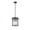 Carnaby 3-Light Pendant - Matte Black Steel with Ribbed Glass, Dimmable, Damp Rated - 4 of 4
