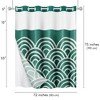 Americanflat 72x75 Hookless Shower Curtain - Abstract Green White Shower Curtain with Sheer Panel, Snap-In Liner, and Grommets - 100% Polyester - 2 of 4