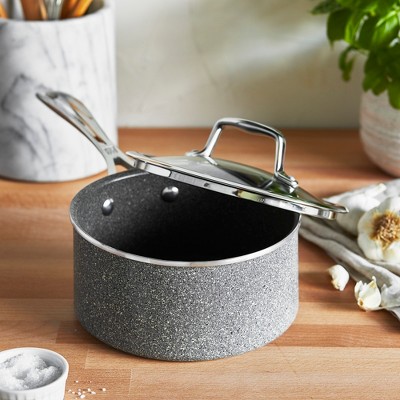 ZWILLING Vitale Gray Aluminum Nonstick Saucepan with Lid