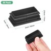 Unique Bargains Chair Leg Bar Stool Plastic Rectangle Hole Tubing End Plug Caps Black - 3 of 4