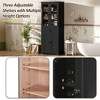 ORRD 67.2" Tall Modern Bathroom Storage Cabinet with Glass Doors & Soft-Close - 3 of 4