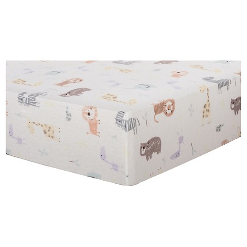 Trend Lab Deluxe Flannel Fitted Crib Sheet Crayon Jungle Target