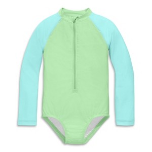 Primary Kids Long Sleeve One-Piece Baseball Rash Guard - 1 of 2