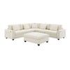 NicBex Modern 128" Chenille Sectional Sofa Modular U Shape Sofa Couch with Ottoman and Cup Holders for Living Room Apartment - 4 of 4