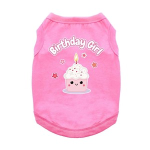 Doggie Design New Birthday Girl Dog Tank Shirt- Pink - 1 of 2
