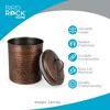 BIRDROCK HOME 4pc Food Storage Canister Set, Hammered Antique Copper with Airtight Lids, Rustic Metal Containers for Flour, Sugar, Baking Ingredients - 2 of 4