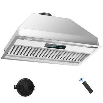 RAPSUAR 36 inch Wall Mount Range Hood, 1200 CFM with 4-Speed Gesture Sensing & Touch Control, Stainless Steel Kitchen Stove Vent Hoods