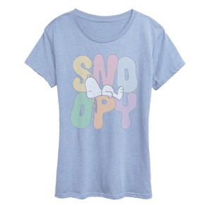 Women's - Peanuts - Sleepy Snoopy Short Sleeve Graphic T-Shirt - 1 of 4