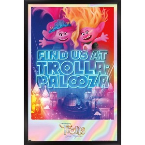 Trends International Trolls: Band Together - Viva and Poppy at Trolla-Palooza Framed Wall Poster Prints - 1 of 4