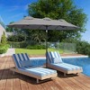 Outsunny 9.5' Double-sided Patio Umbrella with 3 Air Vents, Tilt and Crank, Outdoor Umbrella - 3 of 4