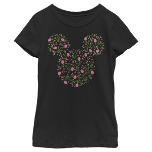 Girl's Disney Mickey and Friends Egg Silhouette T-Shirt - 1 of 4