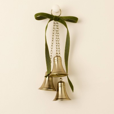 Image of Decorative Brass Bell Christmas Dangler Antique Finish - Hearth & Hand™ with Magnolia