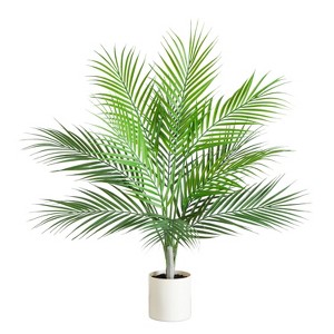 HomeStock  2.5 ft. Artificial Palm Tree in Pot for Indoor/Outdoor - 1 of 4