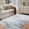 Washable Modern Abstract Rug Non Slip Low Pile Rug Soft Throw Floor Cover Foldable Indoor Carpet for Living Room Bedroom - 4 of 4
