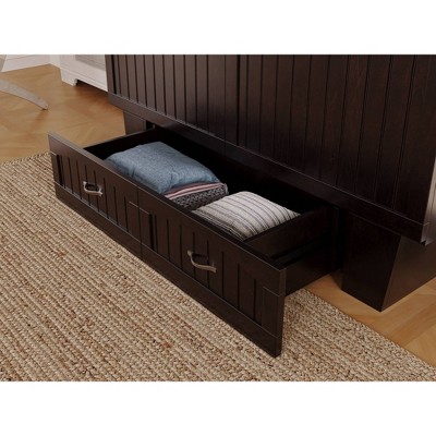 Nantucket Queen Murphy Bed Chest with CoolSoft Memory Foam Mattress