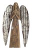 Rustic Polyresin Angel Figurine with Metal Wings 13.75" (Set of 2) by Melrose - 4 of 4