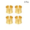 Unique Bargains Metal Wear-Resistant Dining Table Decorative Striped Open Napkin Rings - 3 of 4