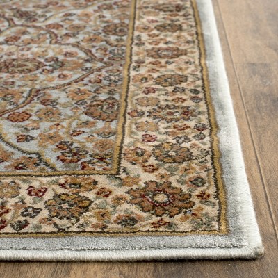Light Blue and Ivory Persian Garden Wool Area Rug
