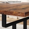 Homhougo Dining Table for 6-8 People - 71 Inch Rectangular Wood Dining Table Rustic Style Kitchen Table Brown - 4 of 4