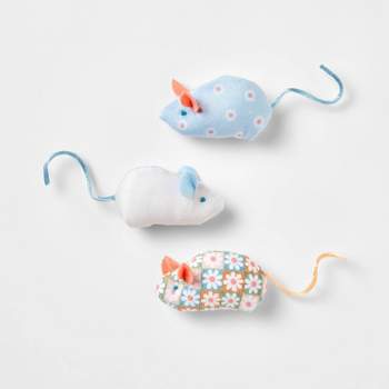 Spring Mouse Cat Plush Toy Set - 3pk - Boots & Barkley™