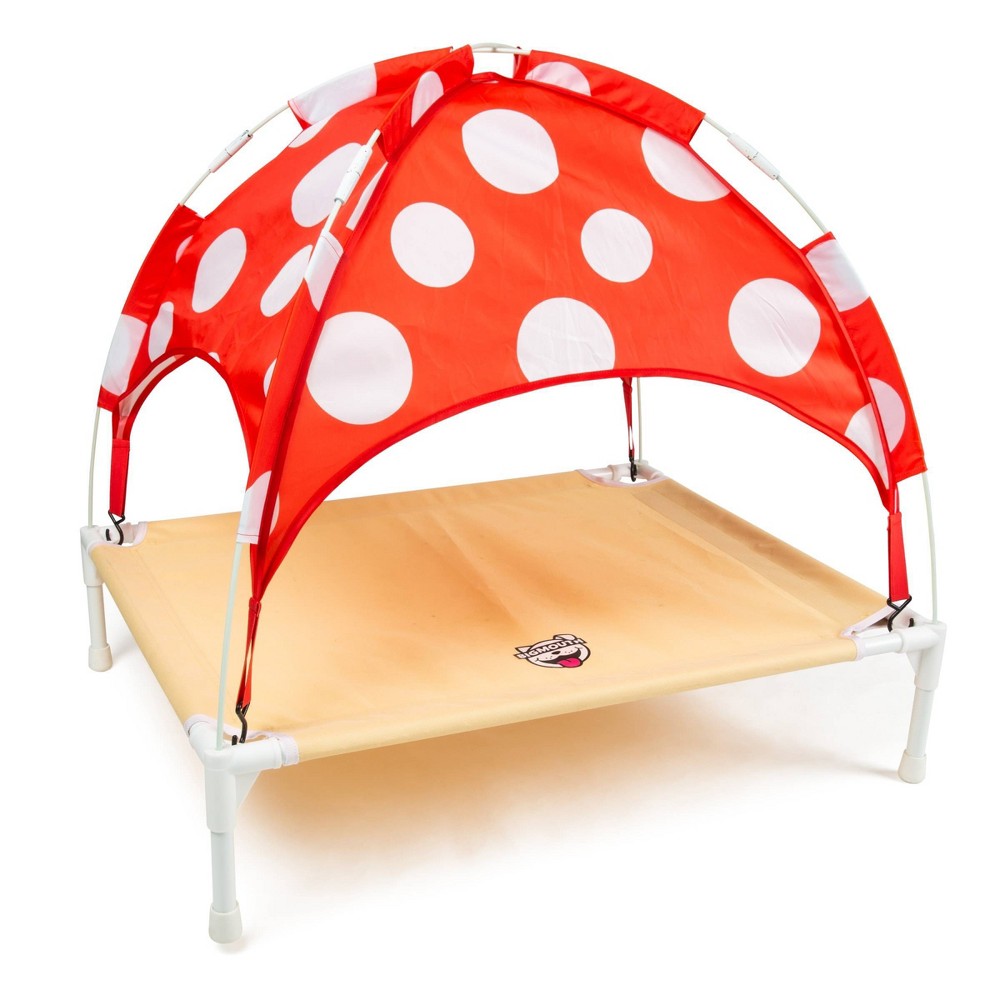 BigMouth Inc. Elevated Dog Canopy Bed - Mushroom - S