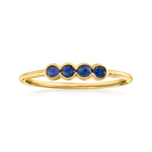 RS Pure by Ross-Simons 0.20 ct. t.w. Sapphire Ring in 14kt Yellow Gold - 1 of 4