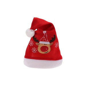 Unique Bargains Christmas Hat Polyester Red 10.24"x15.35" 1 Pc - 1 of 4