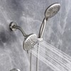 Cobbe 48-Setting High Pressure 3-Way Shower Head Combo, 4.7" Dual 2 in 1 Showerhead with Hose, Brushed Nickel - 2 of 4