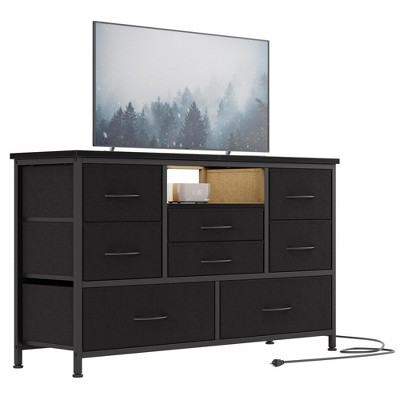 Homhougo TV Stand for TVs up to 55" Black