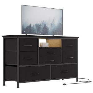Homhougo TV Stand for TVs up to 55" Black - 1 of 4