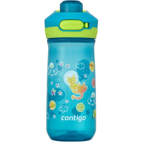 Contigo Kids 14 oz. Auto Spout Button Straw Water Bottle W/ Handle