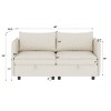 GDFStudio Helena Mid-Century Modern 68'' Sectional Storage Chenille Upholstered Love Seat with Thick Cushions - 2 of 4
