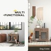 Gulches Dog Crate Furniture with Soft Water-Resistant Cushion, Dog Crate End Table with Drawer, Puppy Crate for Small Dogs Indoor with 2 Doors, Brown - 4 of 4