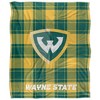 Wayne State University Campus Plaid Spirit Silky Touch Super Soft Throw Blanket 50x60 - 2 of 4